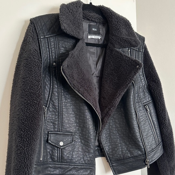 Leather jacket size large ( L) Aviator bomber - Picture 8 of 11